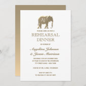 Invitation Dîner de répétition d'or (Devant / Derrière)