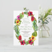 Invitation DÎNER DE RÉPÉTITION D'OR À LA Fleur Tropicale Hibi (Debout devant)