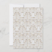 Invitation Dîner de répétition d'or Art déco Royal Fleur-de-L (Dos)