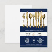 Invitation Dîner de répétition d'or de la marine (Devant / Derrière)