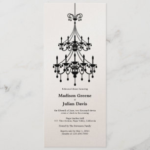 Invitation Dîner de répétition d'or en métal