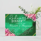 Invitation Dîner de répétition d'or rose Chrysanthemums (Debout devant)