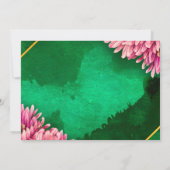 Invitation Dîner de répétition d'or rose Chrysanthemums (Dos)