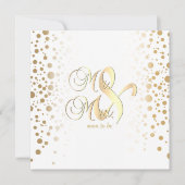 Invitation Dîner de répétition - Dots de confetti d'or élégan (Devant)