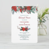 Invitation Dîner de répétition du bouquet de la frontière rou (Debout devant)