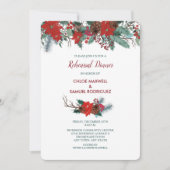 Invitation Dîner de répétition du bouquet de la frontière rou (Devant)