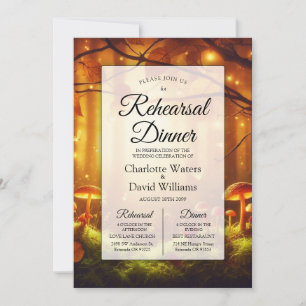 Invitation Dîner de répétition du conte de fées de la forêt m