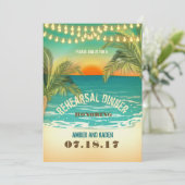 Invitation Dîner de répétition du coucher de soleil sur la pl (Debout devant)