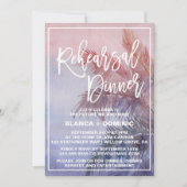 Invitation Dîner de répétition du coucher de soleil tropical (Devant)