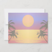 Invitation Dîner de répétition du coucher du soleil de plage (Dos)