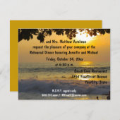 Invitation Dîner de répétition du coucher du soleil d'or (Devant / Derrière)