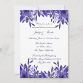 Invitation Dîner de répétition du feuillage bleu pourpre (Devant)