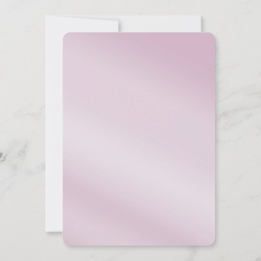 Invitation Dîner de répétition du feuillage rose (Dos)