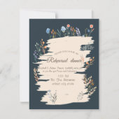 Invitation Dîner de répétition du Fleur sauvage d'aquarelle (Devant)