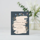 Invitation Dîner de répétition du Fleur sauvage d'aquarelle (Debout devant)