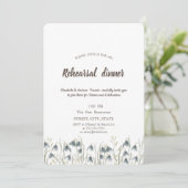 Invitation Dîner de répétition du Fleur sauvage d'aquarelle (Debout devant)