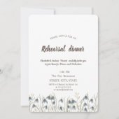 Invitation Dîner de répétition du Fleur sauvage d'aquarelle (Devant)