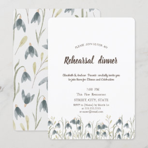Invitation Dîner de répétition du Fleur sauvage d'aquarelle