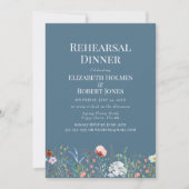 Invitation Dîner de répétition du Fleur sauvage de couleur bl (Devant)