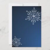 Invitation Dîner de répétition du flocon bleu (Dos)