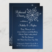 Invitation Dîner de répétition du flocon bleu (Devant / Derrière)