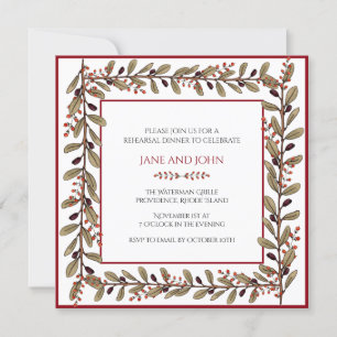Invitation Dîner de répétition du Foliage d'automne Invitatio