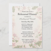 Invitation Dîner de répétition du jardin papillon (Dos)