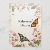 Invitation Dîner de répétition du jardin papillon (Devant / Derrière)
