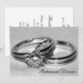 Invitation Dîner de répétition du jeu d'anneaux de Mariage de (Devant / Derrière)