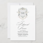 Invitation Dîner de répétition du Lakeside Monogram Laurel Cr (Devant)