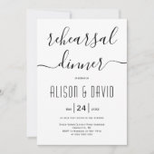 Invitation Dîner de répétition du mariage (Devant)