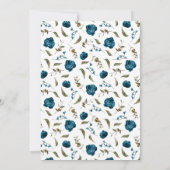 Invitation Dîner de répétition du Mariage bleu de la Marine (Dos)