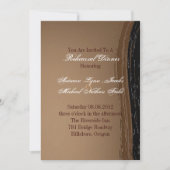 Invitation Dîner de répétition du Mariage campagnard occident (Devant)