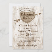 Invitation Dîner de répétition du Mariage Carved Heart Tree (Devant)