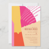 Invitation Dîner de répétition du Mariage de bloc de couleurs (Devant)