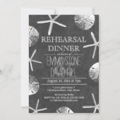 Invitation Dîner de répétition du Mariage de Chalkboard Beach (Devant)