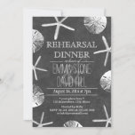 Invitation Dîner de répétition du Mariage de Chalkboard Beach<br><div class="desc">Vintage Chalkboard Beach Thème Mariage Répétition Dîner Invitations.</div>