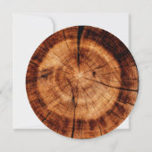 Invitation Dîner de répétition du Mariage de coupe de bois ru (Dos)