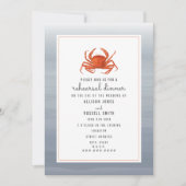 Invitation Dîner de répétition du Mariage de crabe Chambray (Devant)