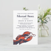 Invitation Dîner de répétition du Mariage de homard rustique (Debout devant)