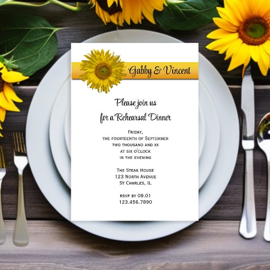 Invitation Dîner de répétition du Mariage de la bande de tour