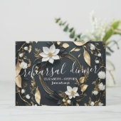 Invitation Dîner de répétition du Mariage de la couronne d'or (Debout devant)