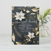 Invitation Dîner de répétition du Mariage de la couronne d'or (Debout devant)