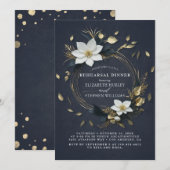 Invitation Dîner de répétition du Mariage de la couronne d'or (Devant / Derrière)