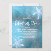 Invitation Dîner de répétition du Mariage de la mer Bleue pro (Devant)