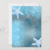 Invitation Dîner de répétition du Mariage de la mer Bleue pro (Dos)