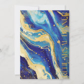 Invitation Dîner de répétition du Mariage de la Royal Navy Bl (Dos)