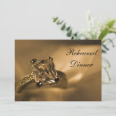 Invitation Dîner de répétition du Mariage de l'anneau de diam (Debout devant)