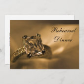 Invitation Dîner de répétition du Mariage de l'anneau de diam (Devant / Derrière)