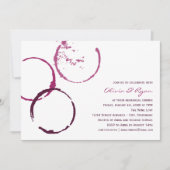 Invitation Dîner de répétition du Mariage de l'anneau de vin (Devant)